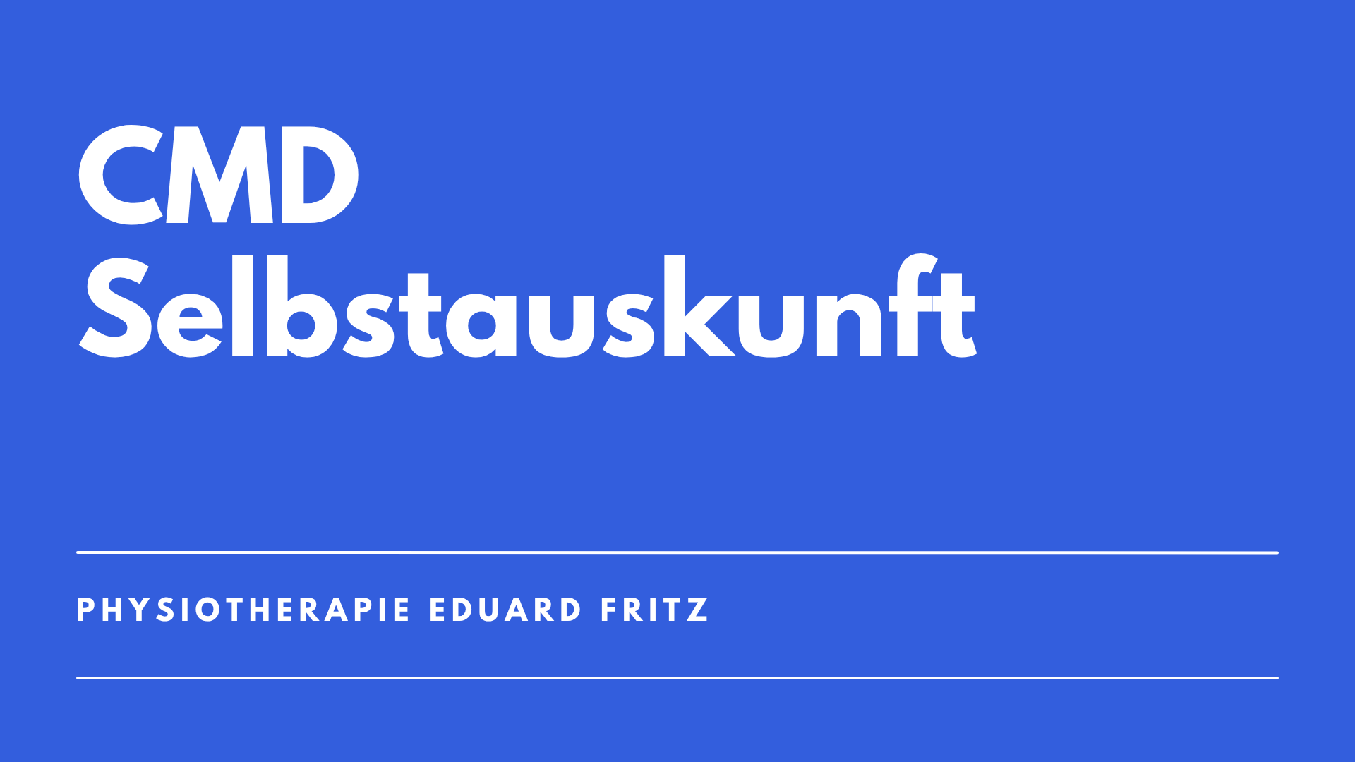 CMD Selbstauskunft Vorschau
